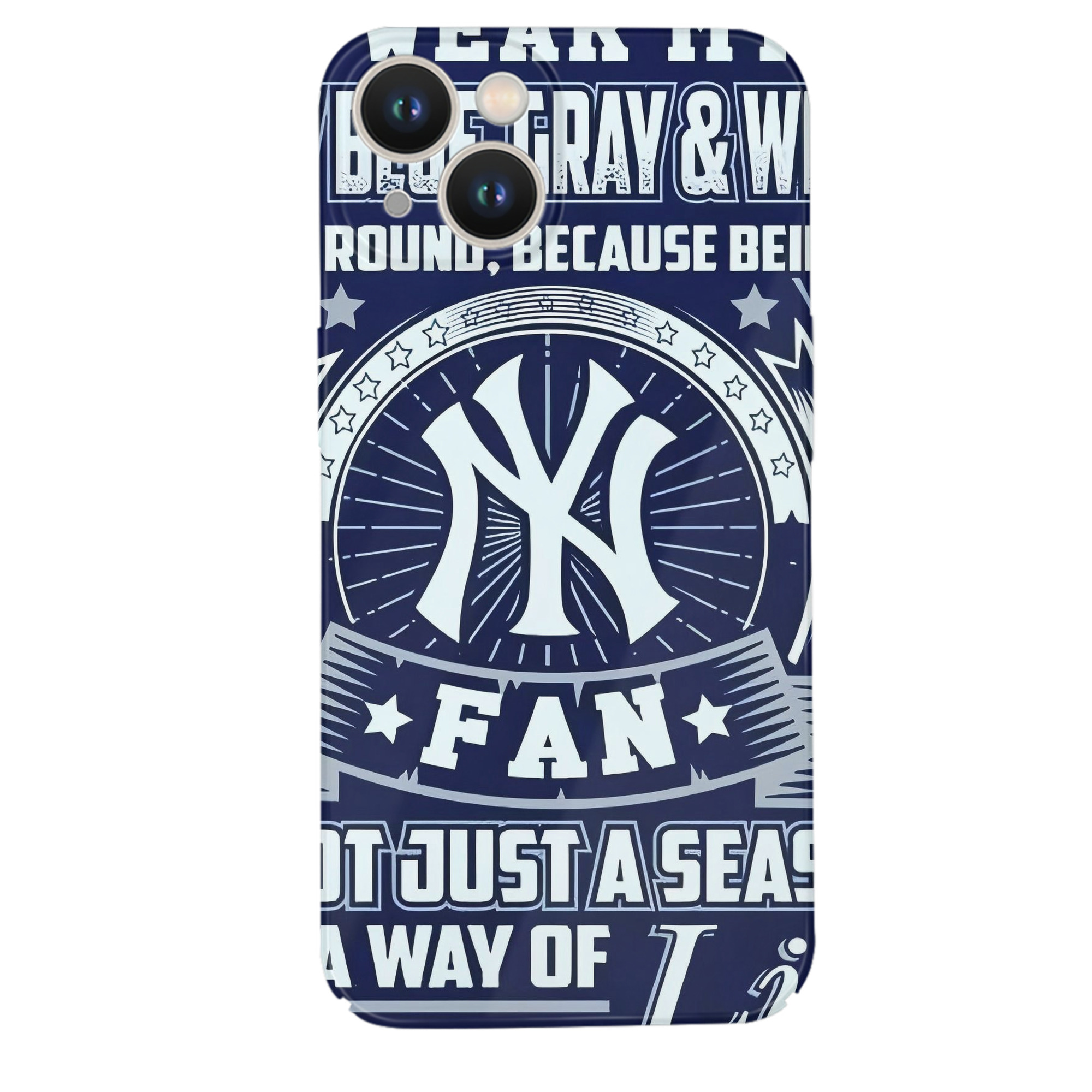 New York Yankees 194 IPhone 14 Series Full-Cover Hard Case – Shockproof With Raised Camera Protection – Precise Cutouts, Wireless Charging Compatible – Durable, Anti-Yellowing, Easy To Clean